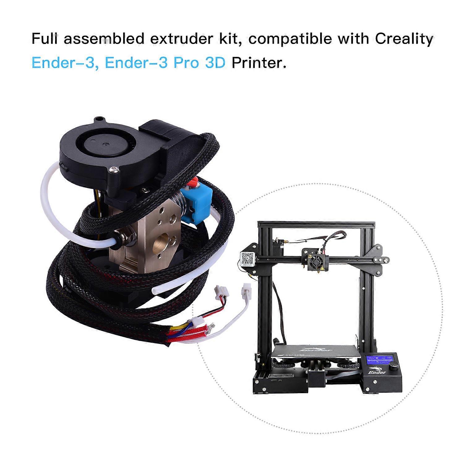 Ender Full Assembled Extruder Hotend Kit with Aluminum Heating Block 0.4mm Nozzle Cooling Fan 24V Compatible with Creality Ender-3/Ender-3 Pro 3D