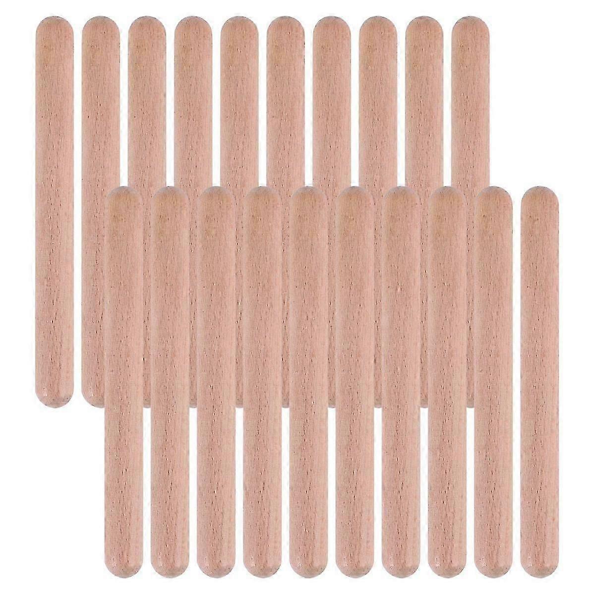 20Pieces 8 Inch Kids Rhythm Sticks Music Lummi Sticks Classical Wood Claves Musical Percussion Inst