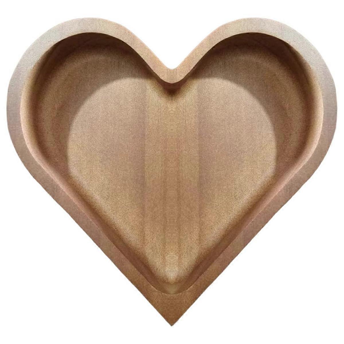 Wooden Bowl Decorative Fruit Tray Stackable Snack Dessert Plate