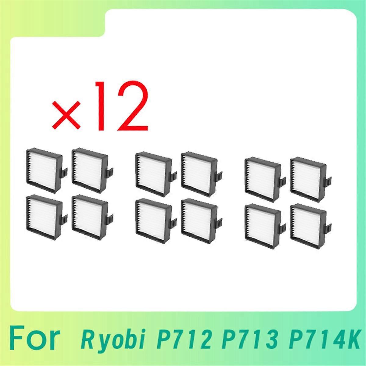 12 Pcs Cleaner Filter for Sweeping Robot Accessories