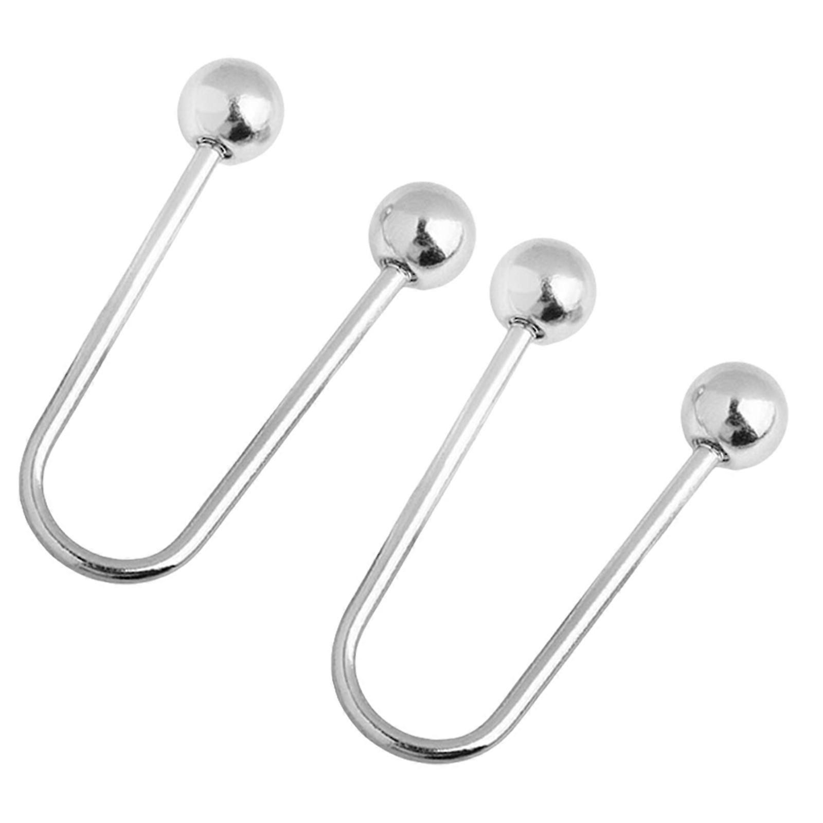 Multipurpose Metal Spirals Clasps Double Head Brooch 2Pieces Set Garment Fixing Button Clip for Parties and Office Wear small