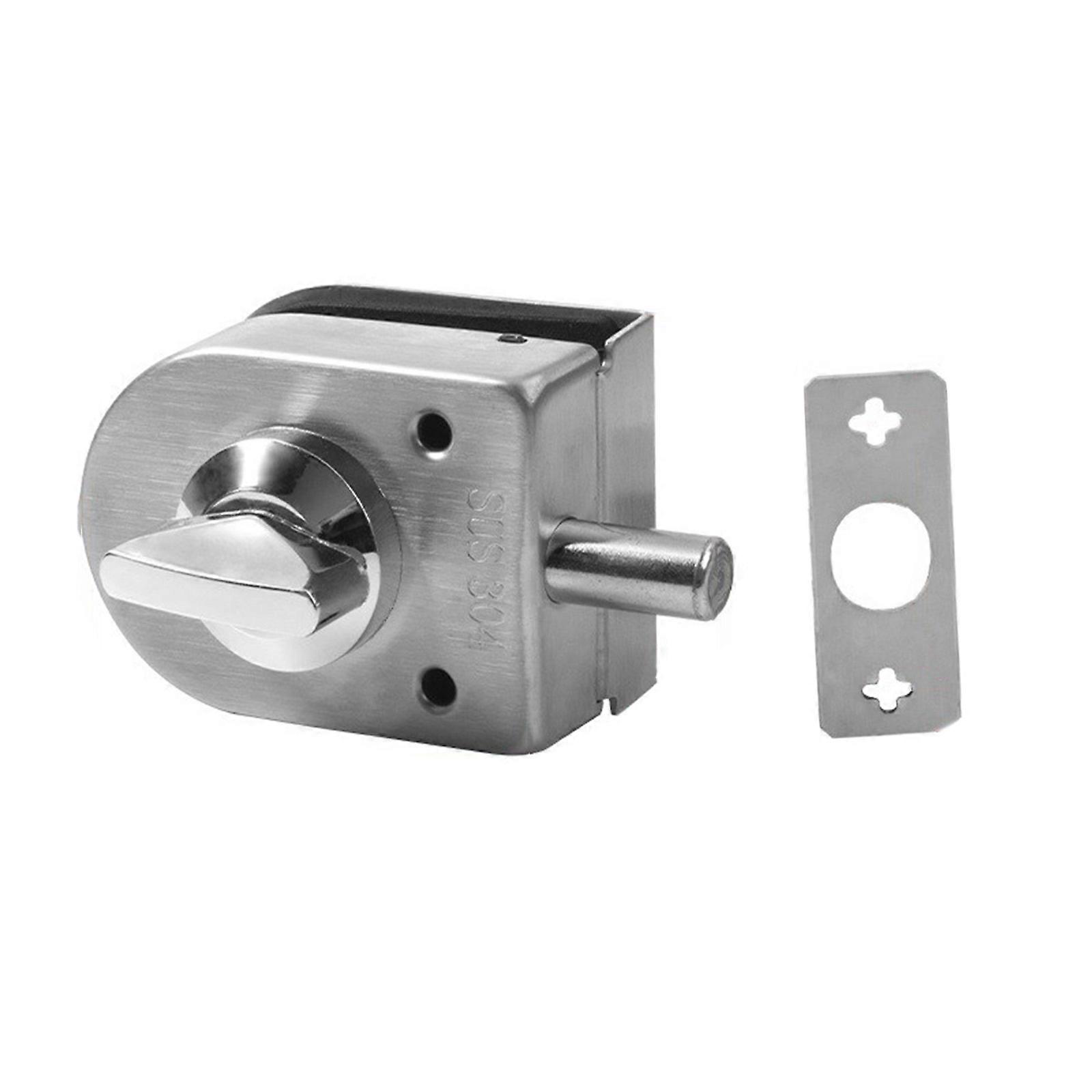 No Drill Glass Door Passwords Lock Frameless Push Sliding Door Lock AntiTheft Security Lock Keyless Entry Door Lock