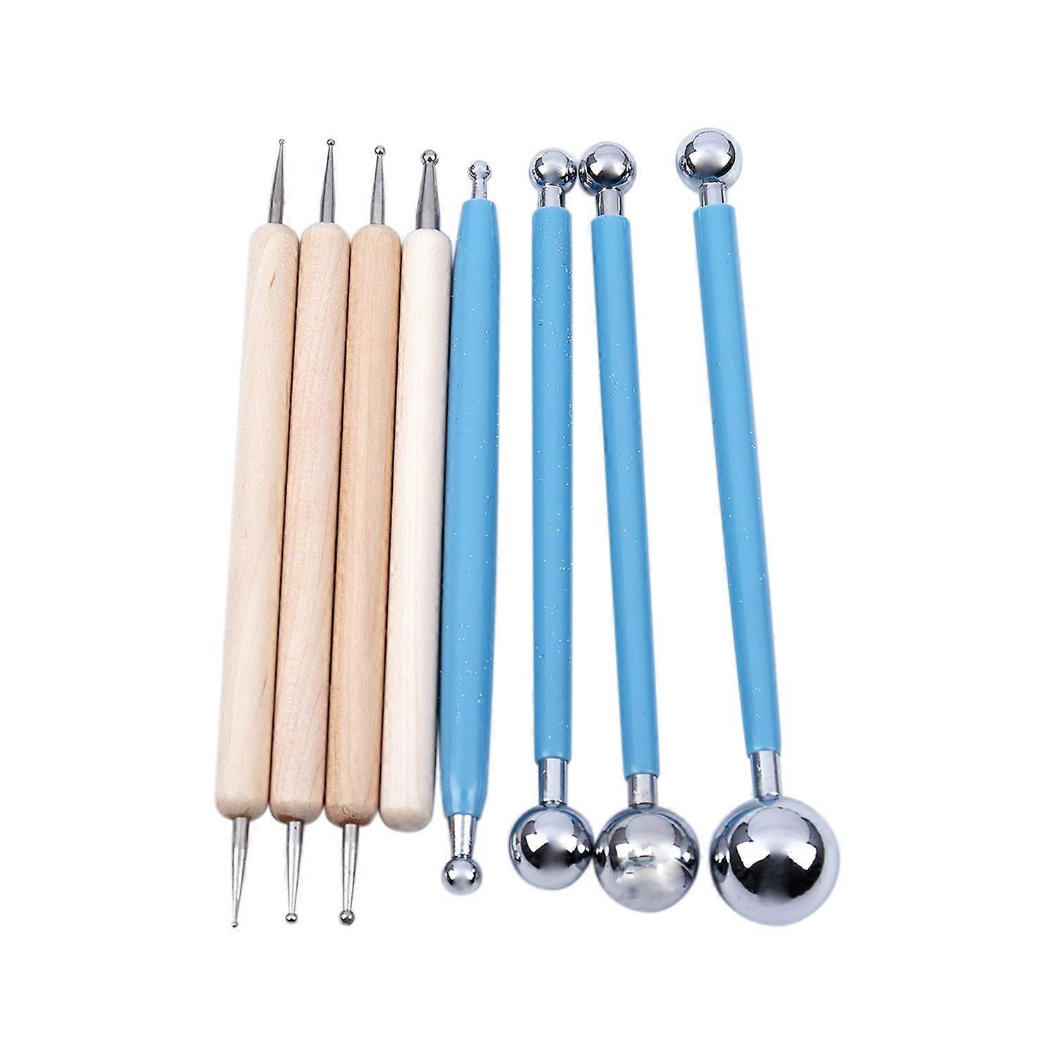 8 Piece Ball Stylus Dotting Tools for Clay Pottery Ceramics