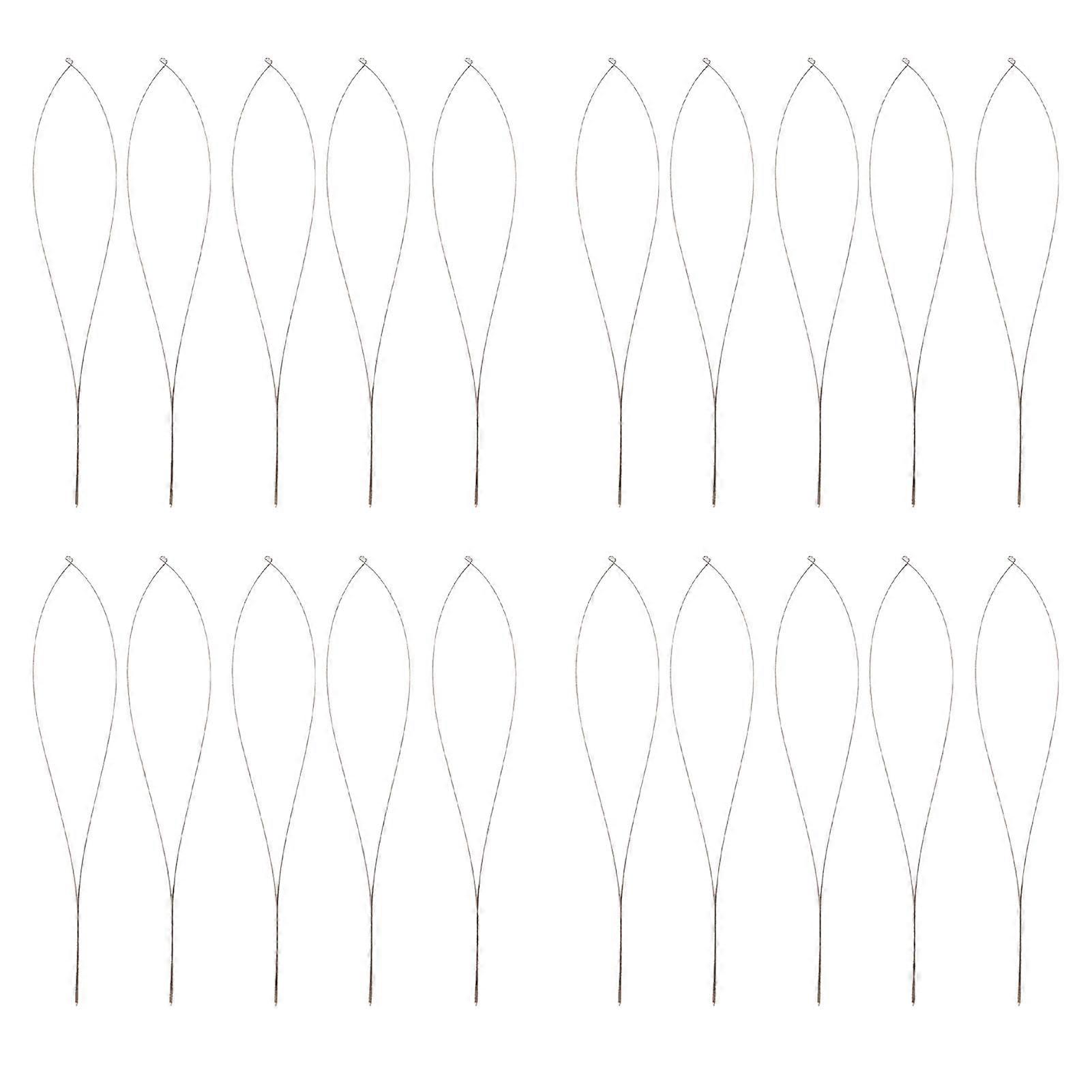 20Pcs Beading Needles Flexible Middle Open Large Eye Hand Threading Beading Needles Set 10.5cm