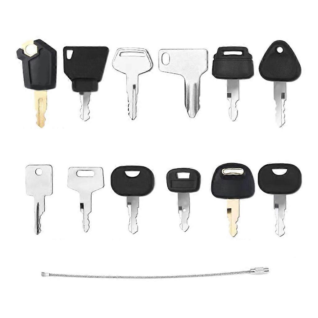12Pcs Replacement Ignition Key Set for Machines Engine Start Switch Key