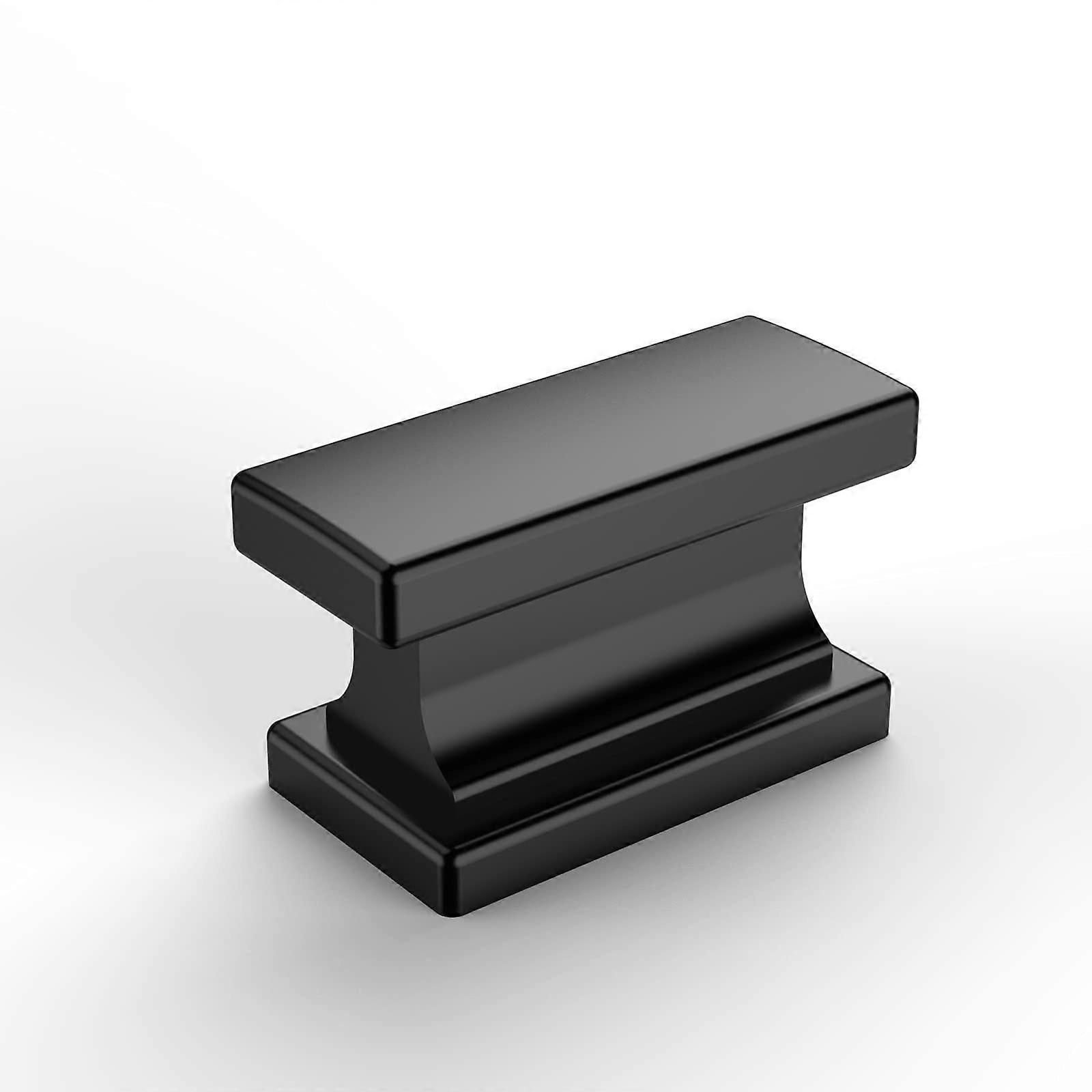 Matte Black Cabinet Knobs - 10 Pack, 1.46 Inch Single-Hole Rectangular Drawer Pulls For Dressers And Bathrooms