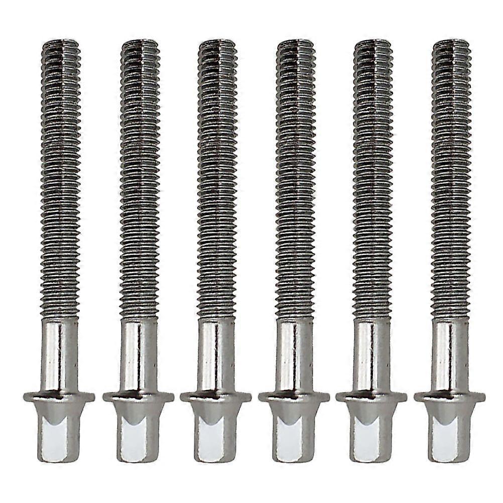 6Pcs Metal Durable Drum Fastener Mounting Short Screws with Washers for Drum Lugs(Silver)