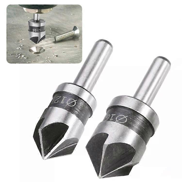 Chamfering Drill Bit-2-in-1 Round Handle,5 Blade Countersunk -