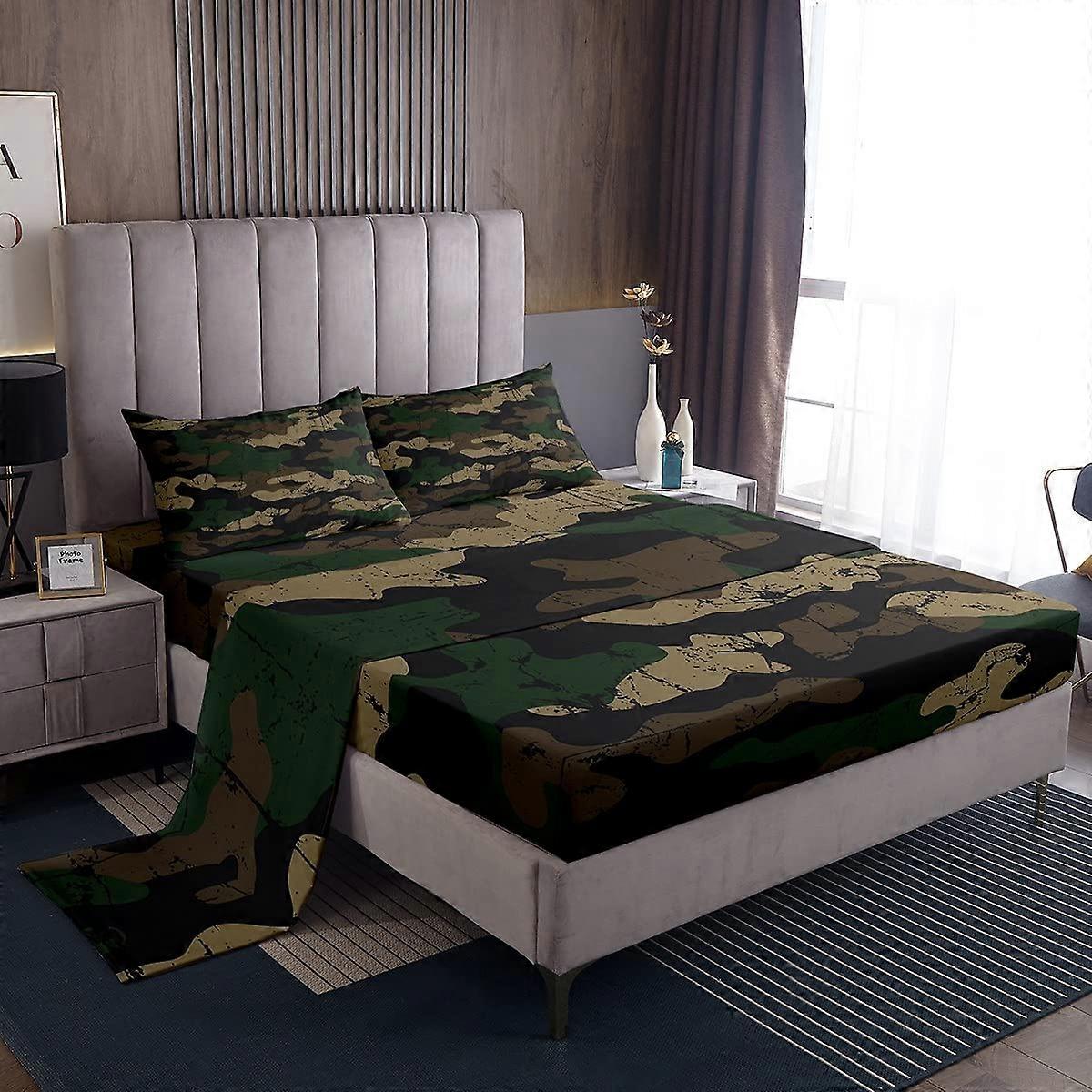 Camouflage Bed Sheets for Room Decor in Twin Size