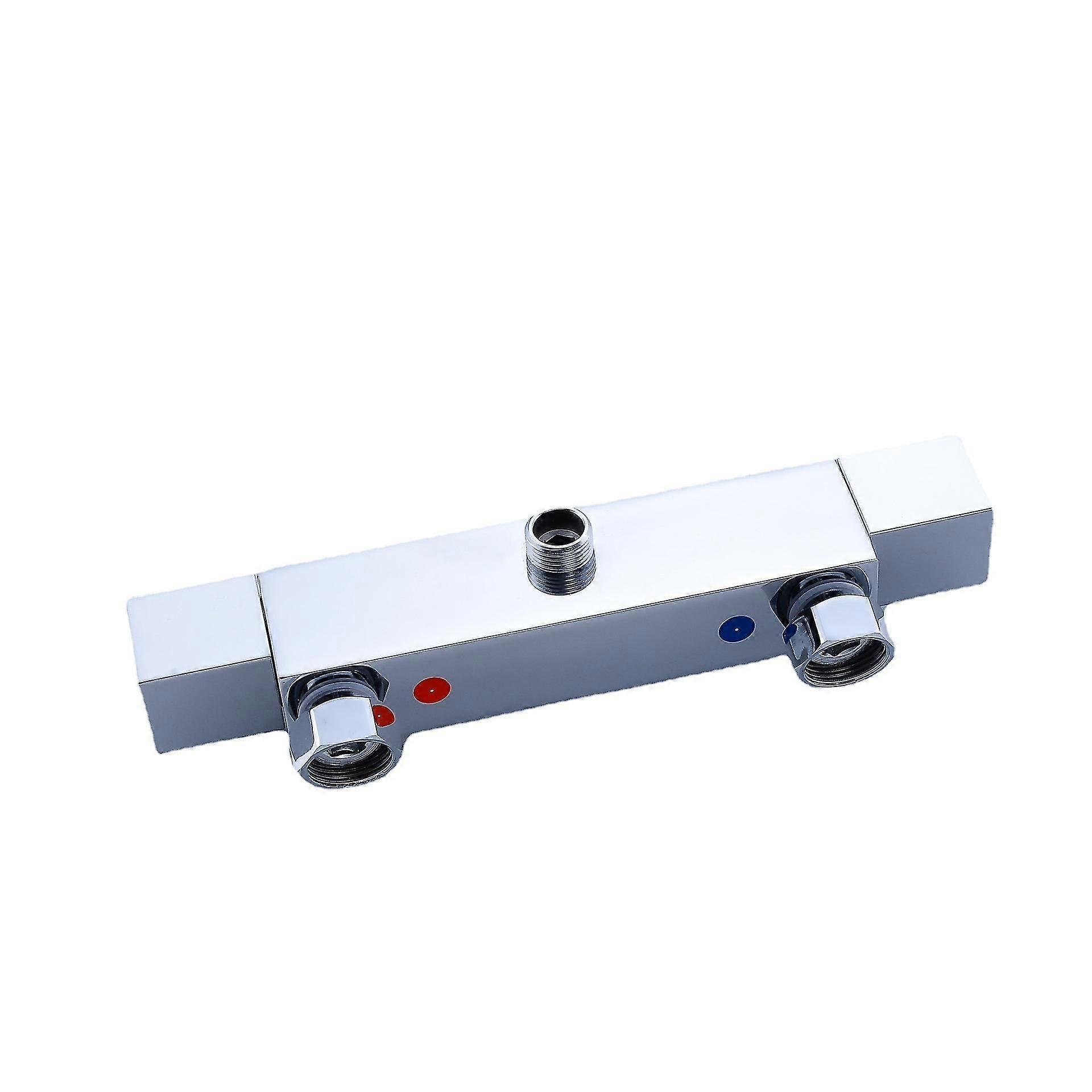 Chromed brass thermostatic shower rod