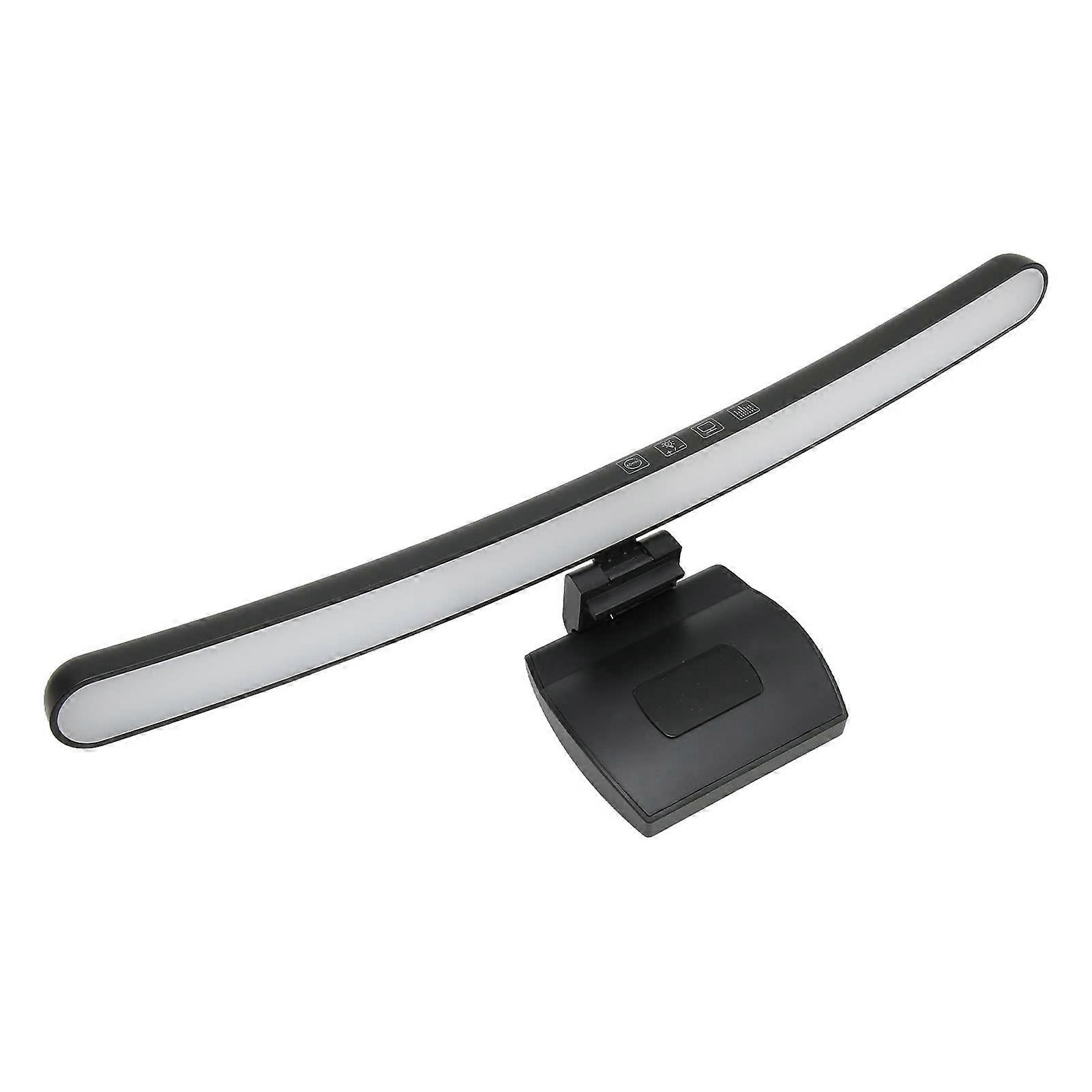 Computer Monitor Lamp with Asymmetric Optical Touch Dimming, Adjustable 7 Color RGB Light Bar for Curved Screens