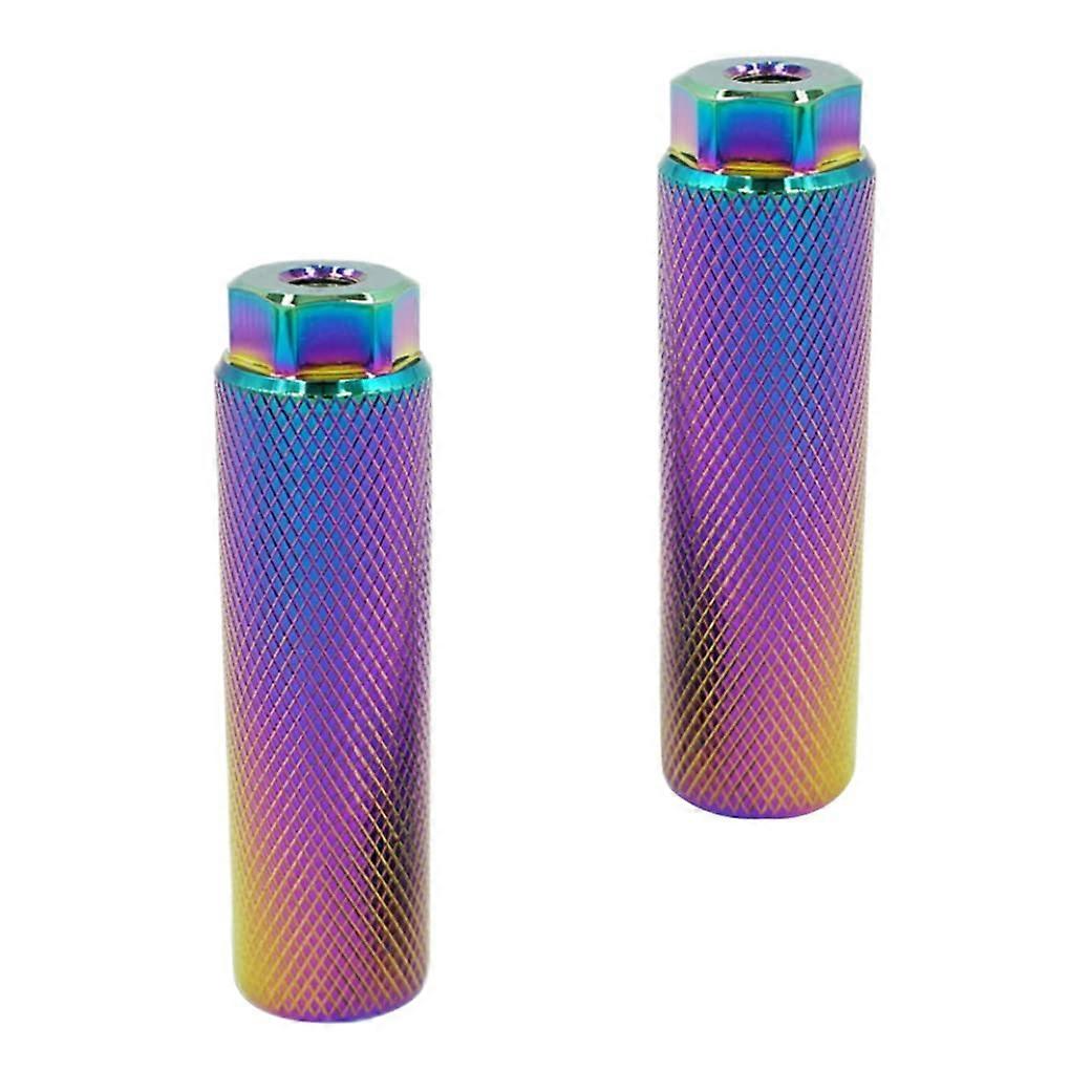 Bike Pegs Aluminum Alloy Foot Pegs for 3/8 Inch Axles, Colorful 1 Pair, Durable & Lightweight Design