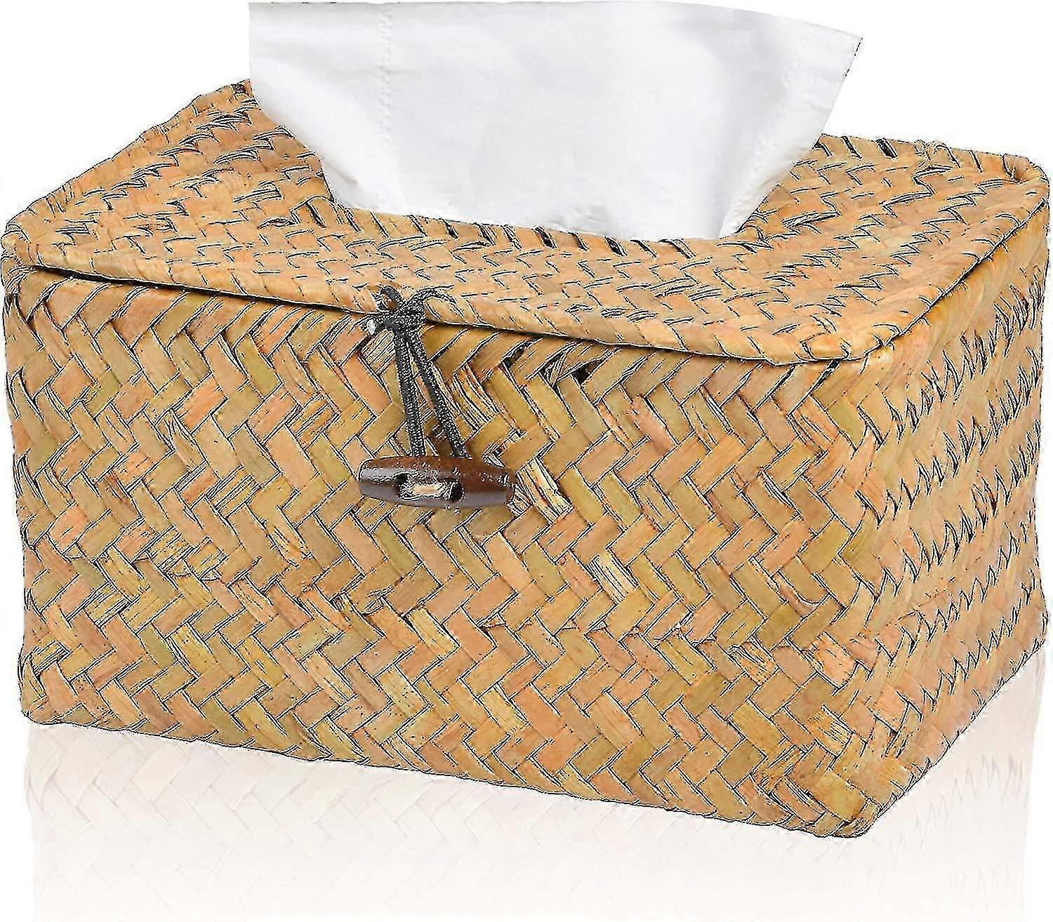 JiaWei Rectangular Woven Decorative Facial Tissue Holder KYj