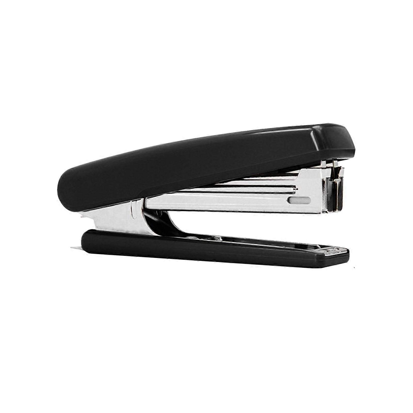 Desk Stapler 12 Sheets Capacity Efficient Secure Portable Labor Saving Metal Stapler for Office School Black