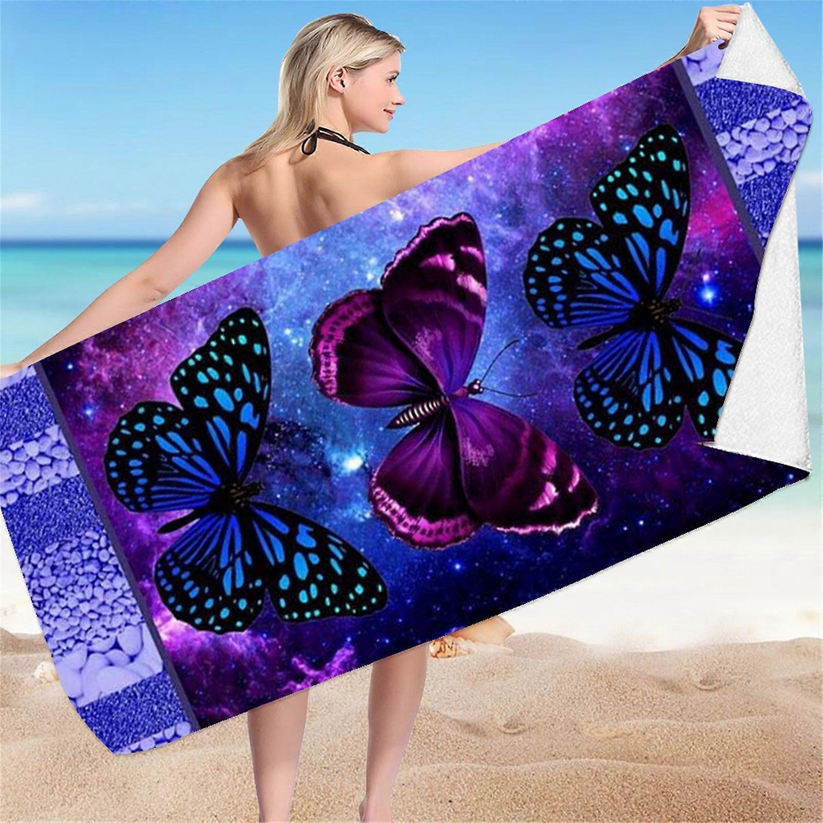 Microfiber Beach Towel Super Lightweight Watercolor Turtle Pattern Bath Towel Sandproof Beach Blanket Multi-Purpose Towel For Travel AA