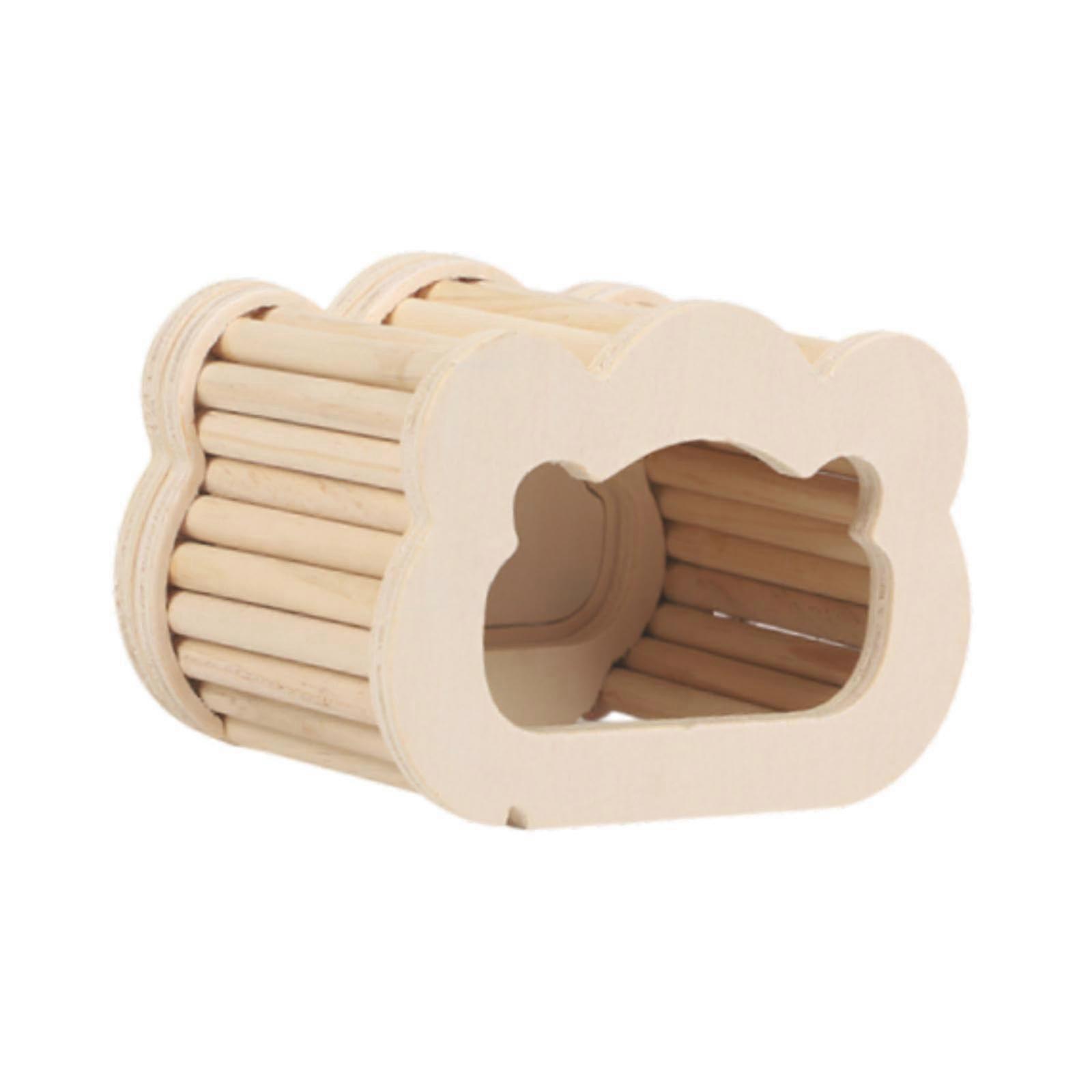 Hamster Wood House Hideout for DIY Cage, Ventilated Hut Habitat Decor, Ideal for Running, Playing, Resting, and Exploring