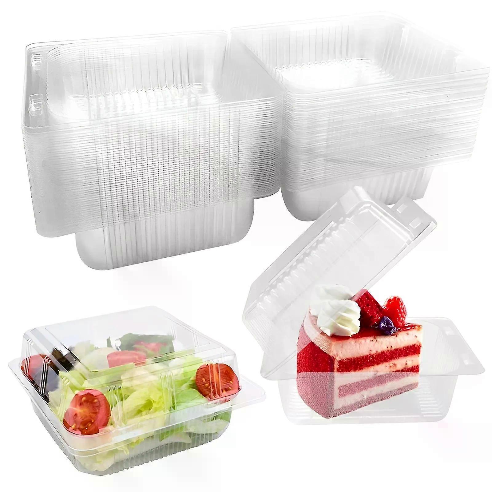 100Pcs Square Cheesecake Boxes Slice Cake Box Triangle Pie Holders Cake Boxes Cupcake Slice Container For Bakery Party Wedding