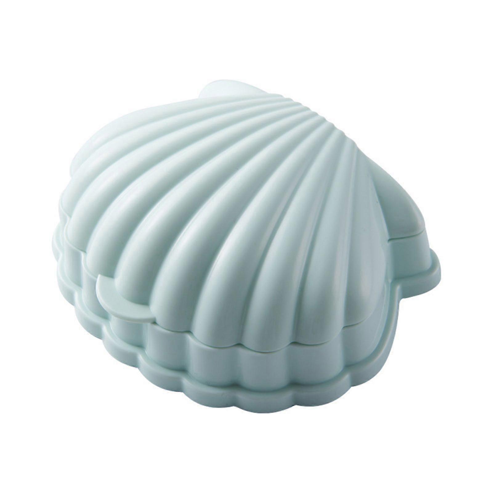 Portable SeaShell Shape Soap Box Drain Rack Shower Soap Holder for Home Flat Dormitory Hotel