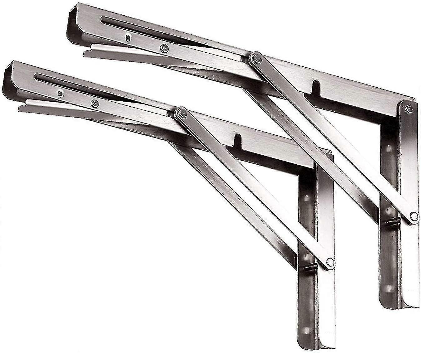 250mm Folding Bracketstainless Steel Folding Console Bracketwall Shelf Bracket2 Pieces With Fixing Screws