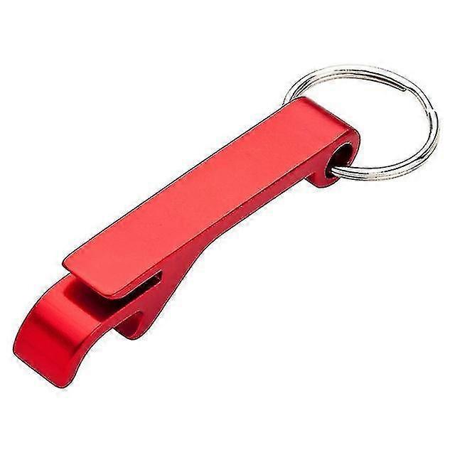 Mini Metal Beer Drink Can Keychain Ring Set Functal Keychain (red) (1pcs)