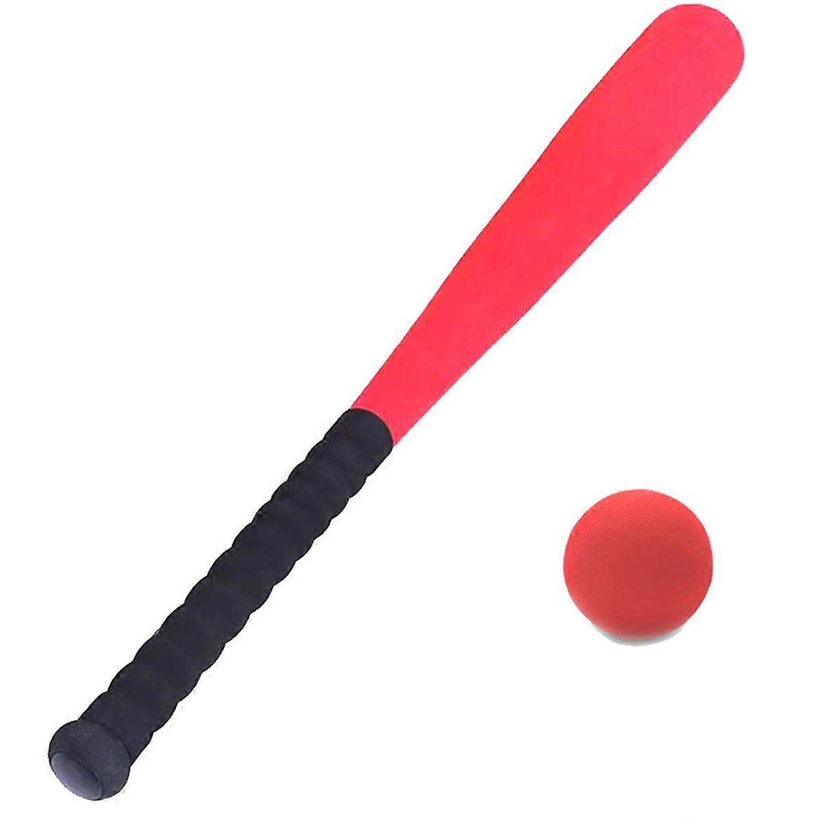 Baseball Bat Ball Set 64cm Funny Games Kid Bat for Adults Kids Red