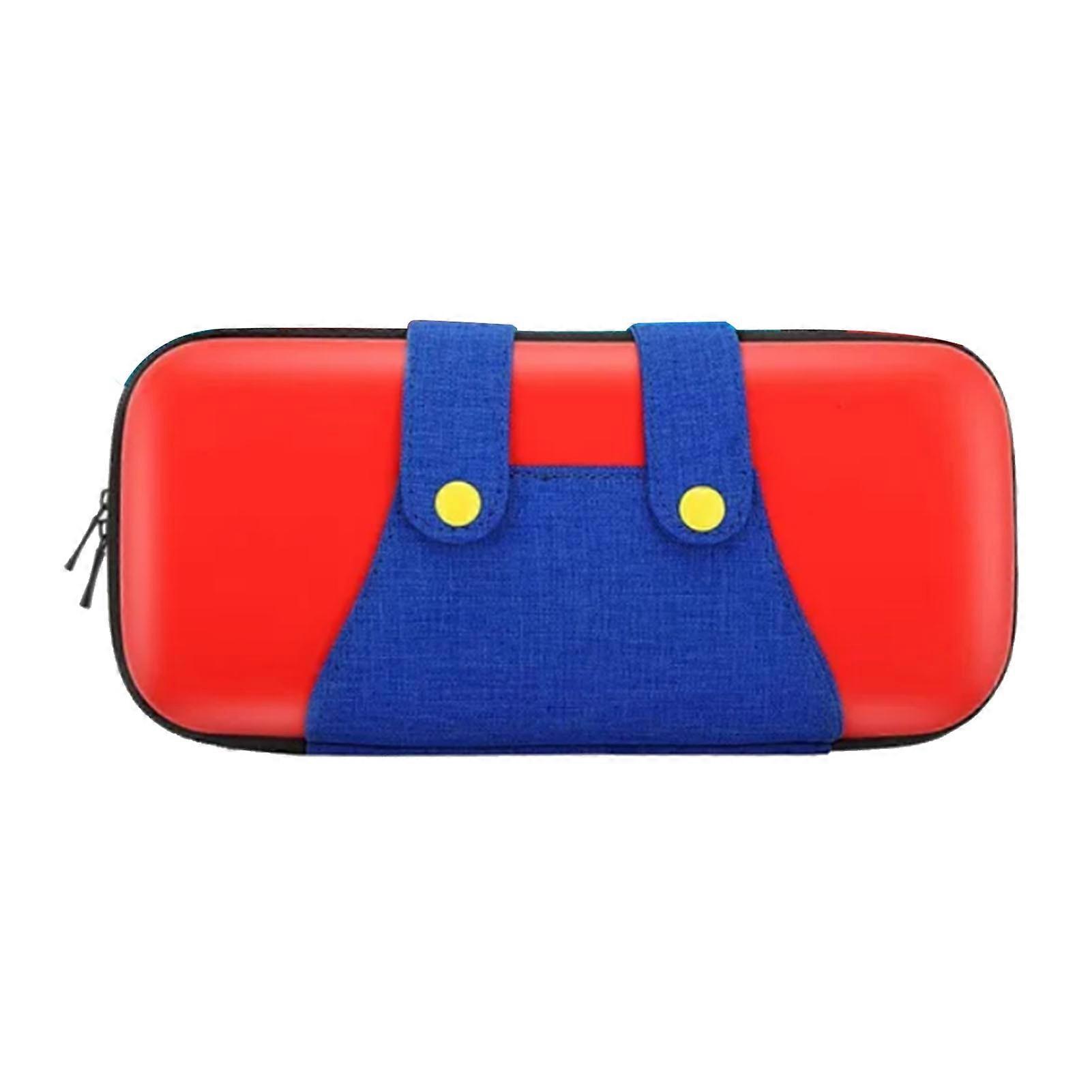 Game Console Carrying Case Large Capacity Scratch Resistant Portable Game Machine Storage Bag Red