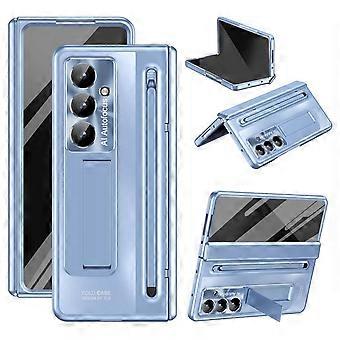 Compatible For Samsung Galaxy Z Fold7 5G Case Kickstand Hinge PC Phone Cover with Tempered Glass Film, Stylus