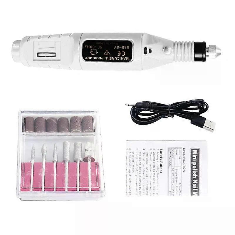 3D Printing Model Material Mini Electric Sander USB Powered with 6 Sanding Heads 4 Rotating Speed 896C
