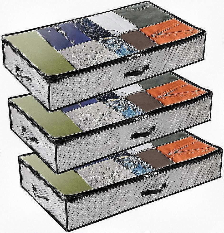 Large Foldable Under Bed Storage Solution in Durable Non-woven Material for Efficient Space Management