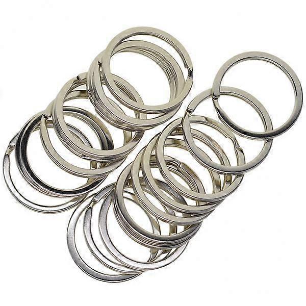 2xVarious Split Key Rings Keys Chain Bag Charms Clasp Flat Round Circle Clip 1