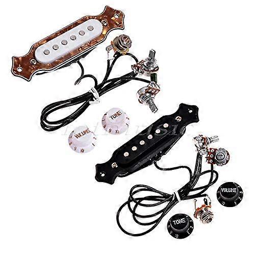 2pcs Acoustic Guitar Soundhole Pickups with Prewired Knobs Pots and Jacks for Easy Installation and Enhanced Sound Quality