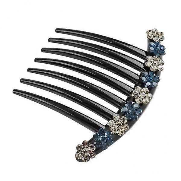 Sparkling Hair Comb Clip for Elegant Updos And Buns in Blue