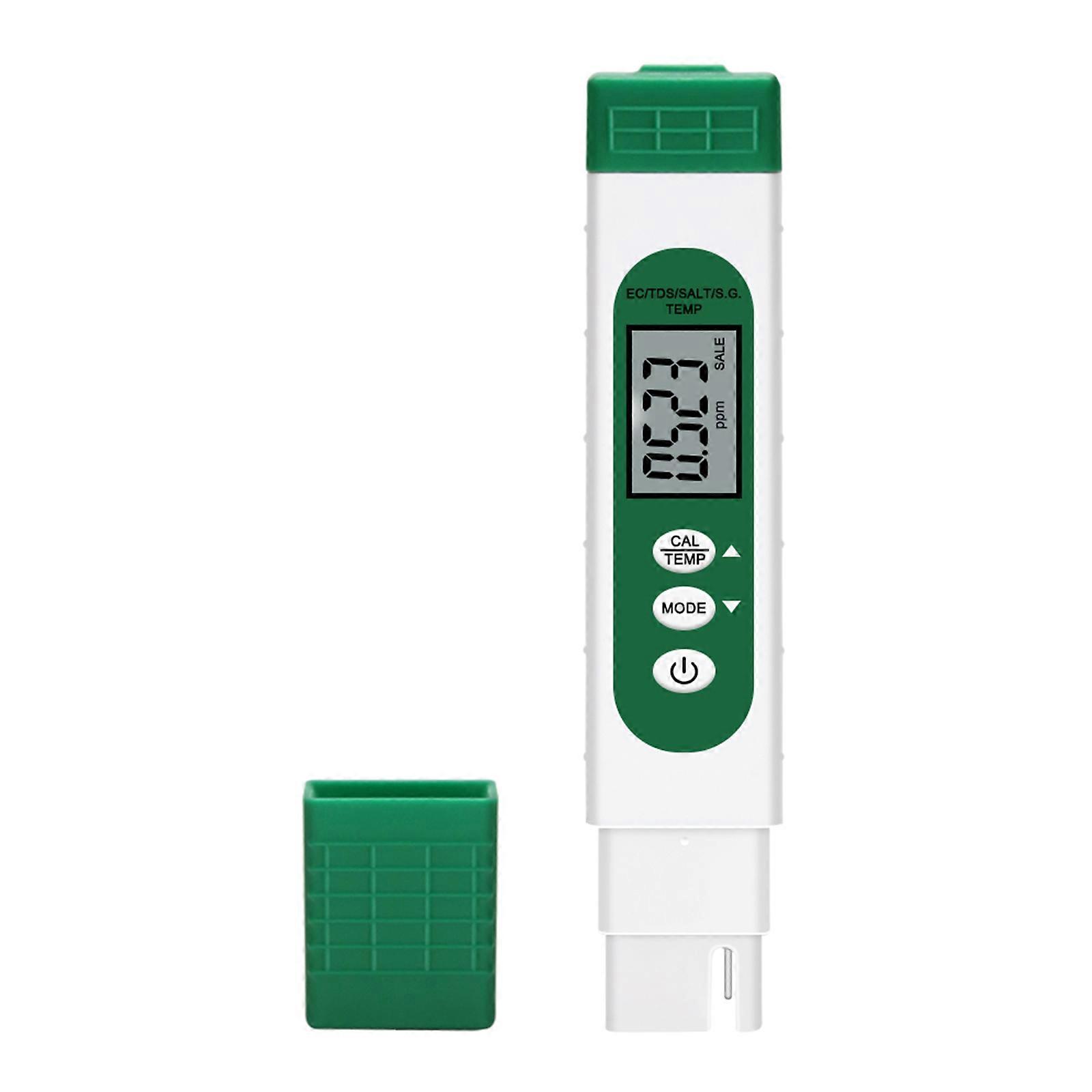 Portable TDS Meter Digital Water Tester Professional 5-in-1 TDS Temperature Salt & S.G/EC Test Pen for Drinking Water