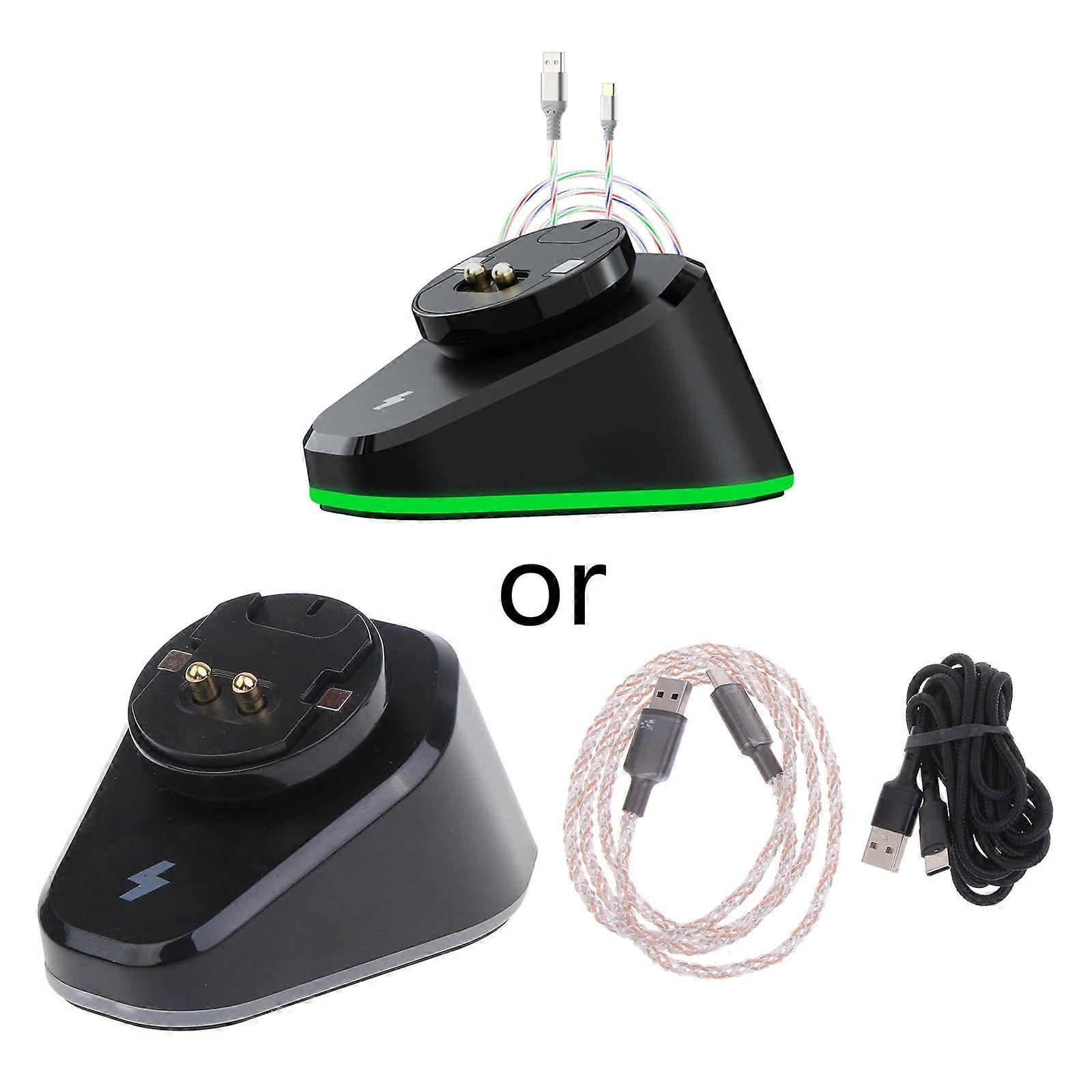 RGB Mouse Charging Dock Station 2x USB3.0 ABS Power Bank Base For  G502 Lightspeed GPW 1/2 G903 G703 Hero Mice Multicolor