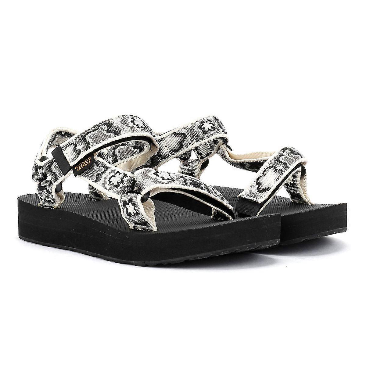 Teva Midform Universal Women's Black/White Floral Sandals