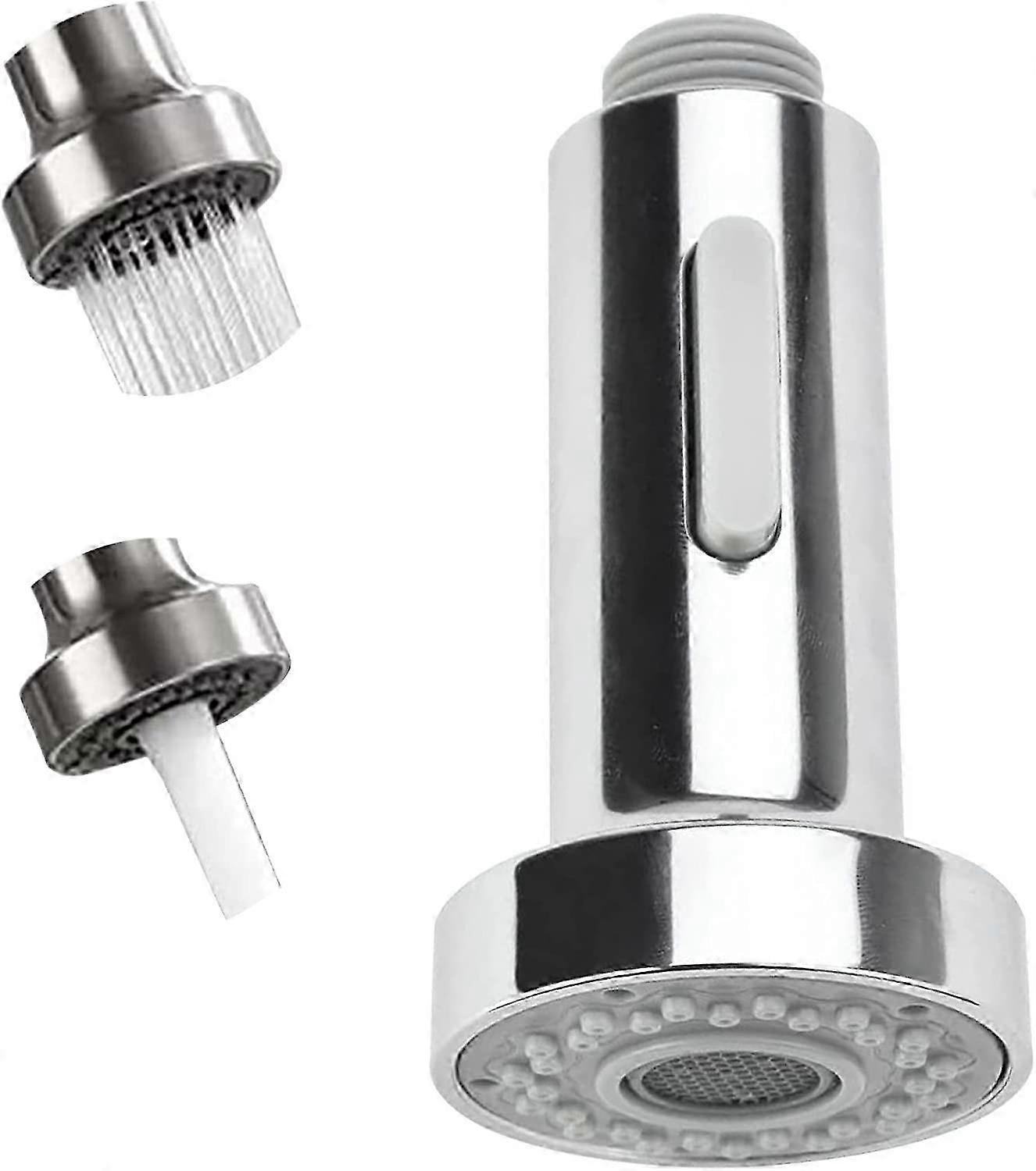 2 Mode Pull Out Kitchen Faucet Spray Head with Control Button, 1/2" Connection