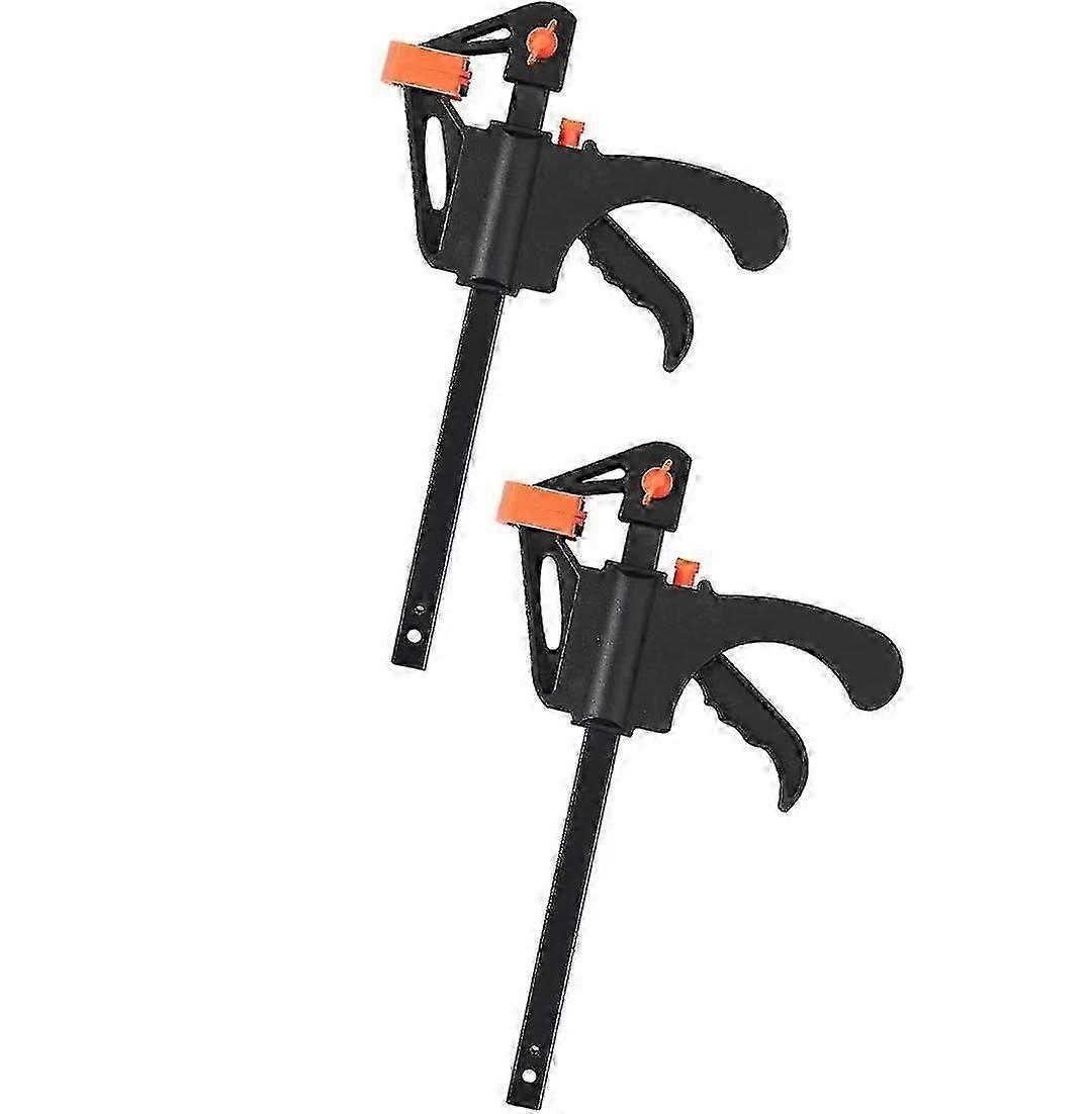 Quick Grip Clamps, Quick Ratchet Release Squeeze Hand Bar Tool (2pcs, Orange)