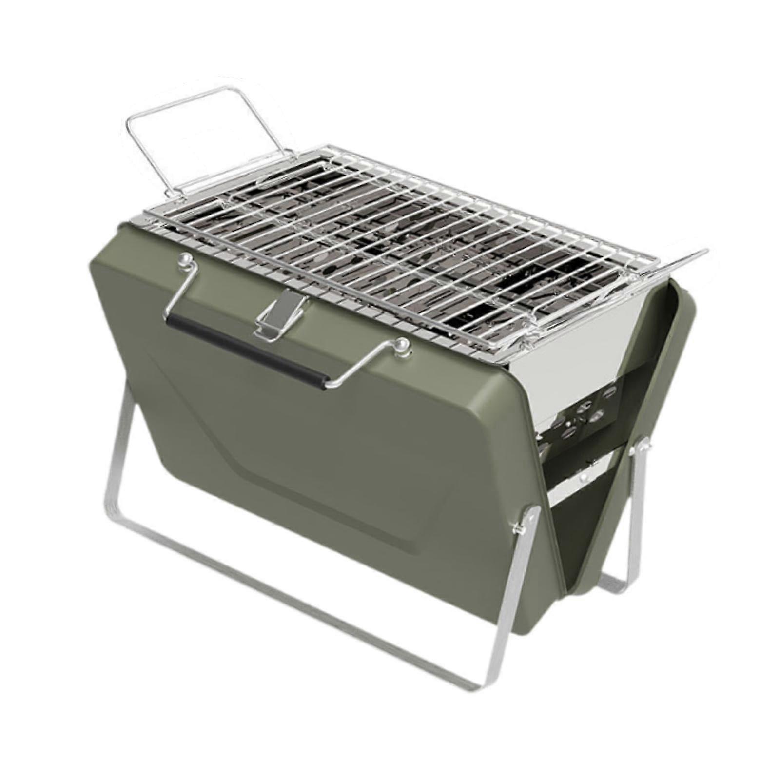 BBQ Grill Large Notebook Shape Easy to Store Compact Wire Mesh Tailgating BBQ Tools for Outdoor Cooking Large large Ref: 2139