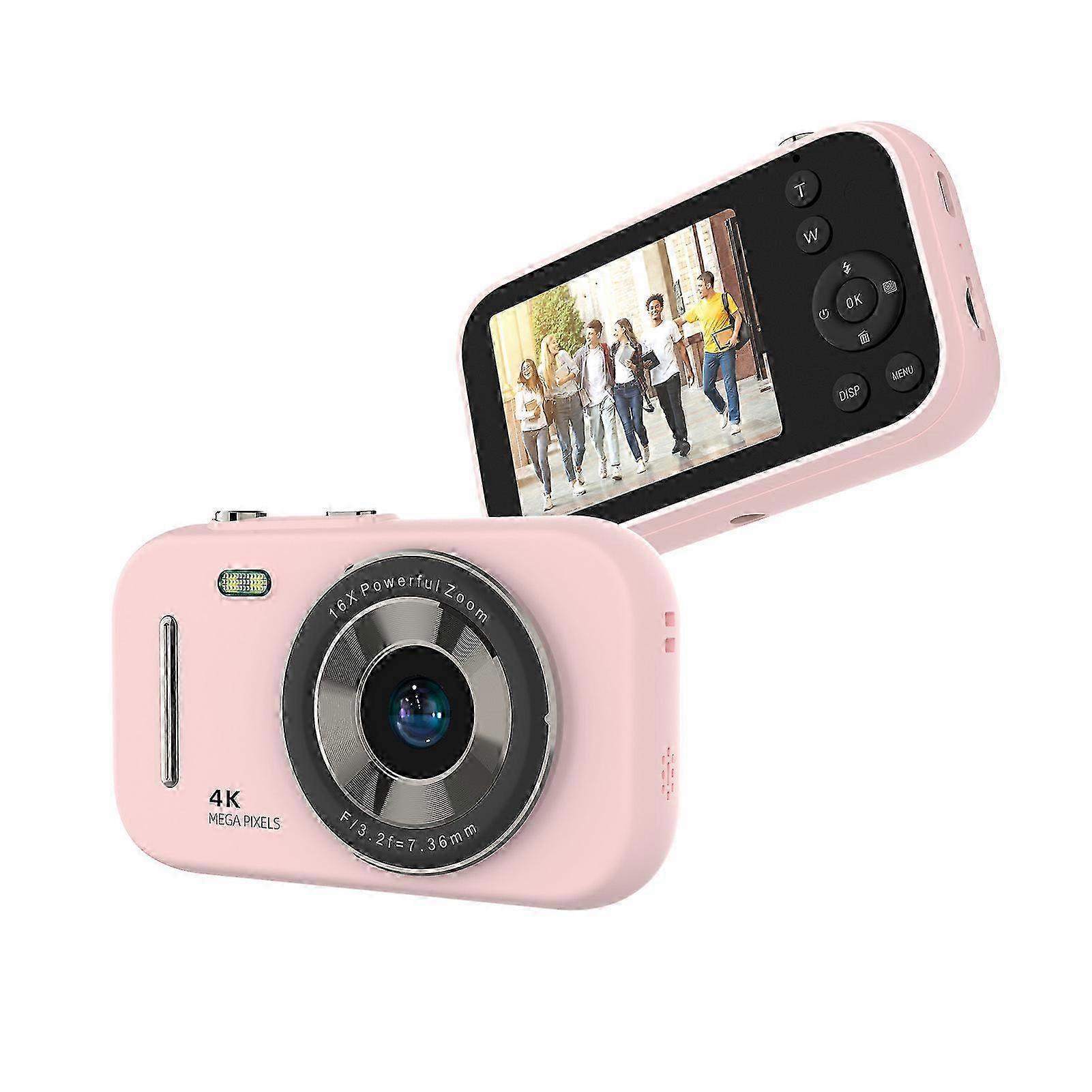 4K 48MP Digital Camera with 2.8" IPS Screen, 16X Zoom & Built-in Battery