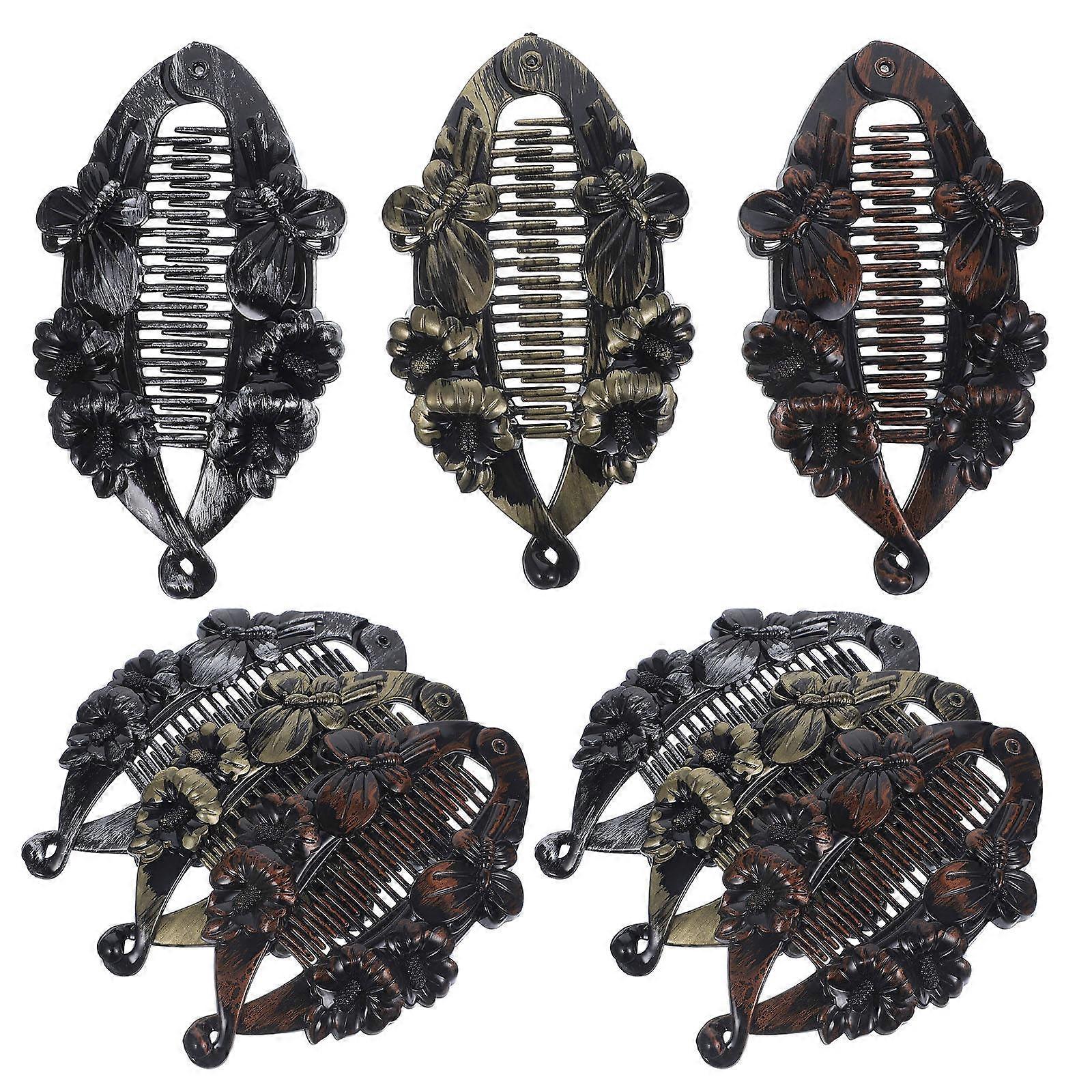 Versatile Flower Decorated Clips for Everyday Hair Management