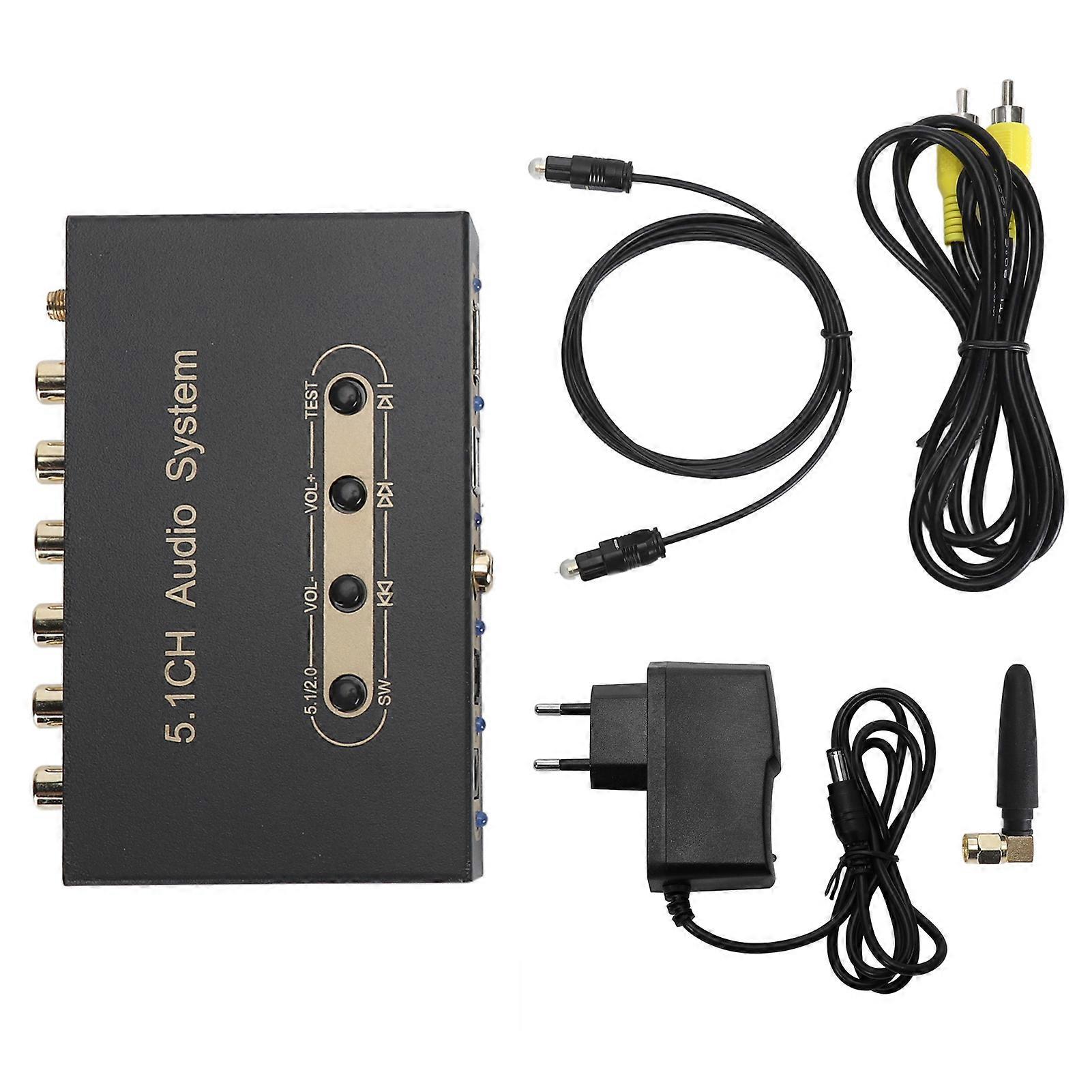 5.1 Channel o Decoder ARC Support Optical Fiber Coaxial Bluetooth Digital o System for DTS AC3 100-240V EU Plug