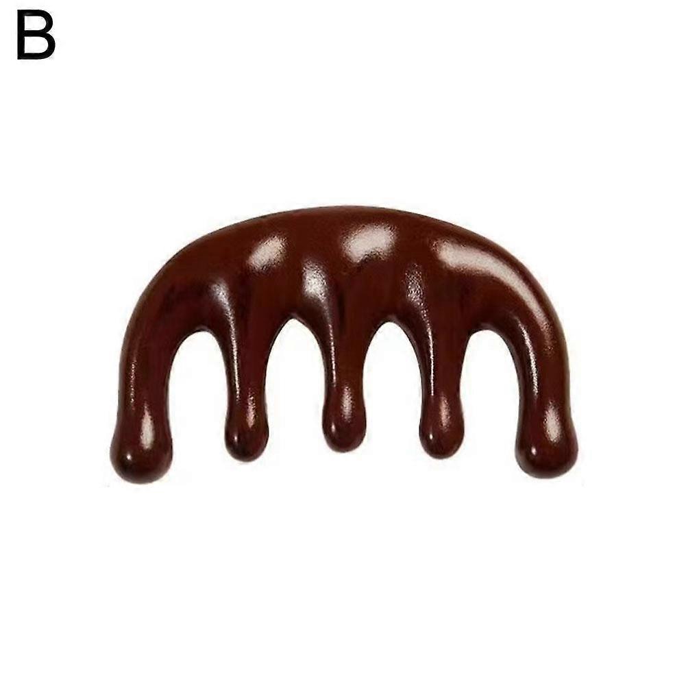 Five-finger model (B)$Resin large five-tooth massage comb head therapy meridian comb five-claw head scraping relaxer meridian stick beauty tool