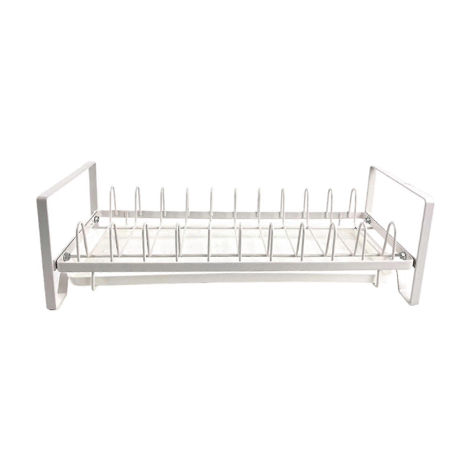 Large Capacity Freestanding Multifunctional Iron Dish Rack for Kitchen Organization