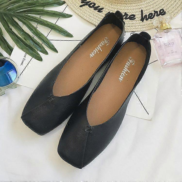 Women's Spring and Autumn Square Toe Flat Shoes