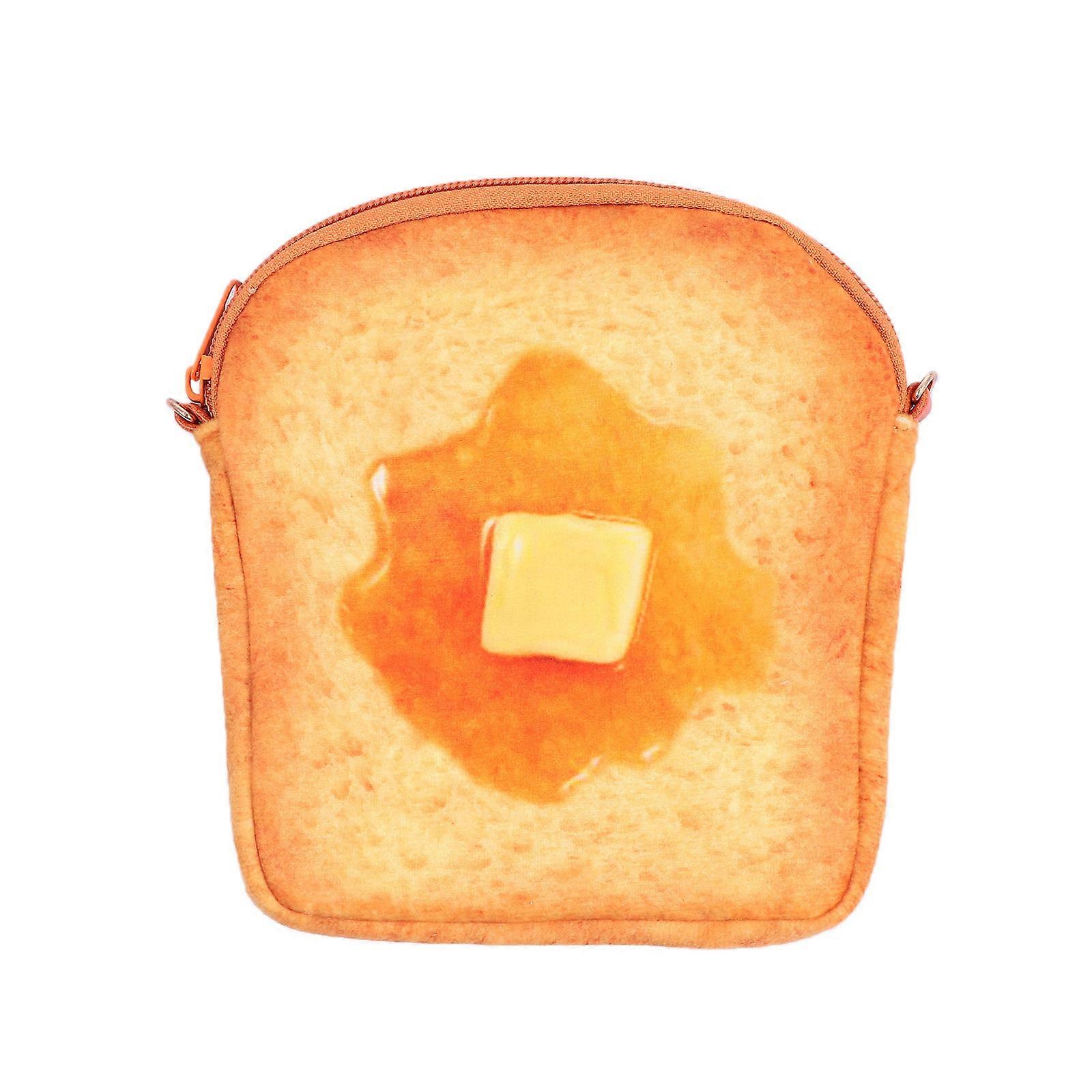 Sac à bandoulière en forme de chaîne en forme de toast avec tissu, bandoulière durable, design élégant de miel de beurre pour les femmes et les adolescents