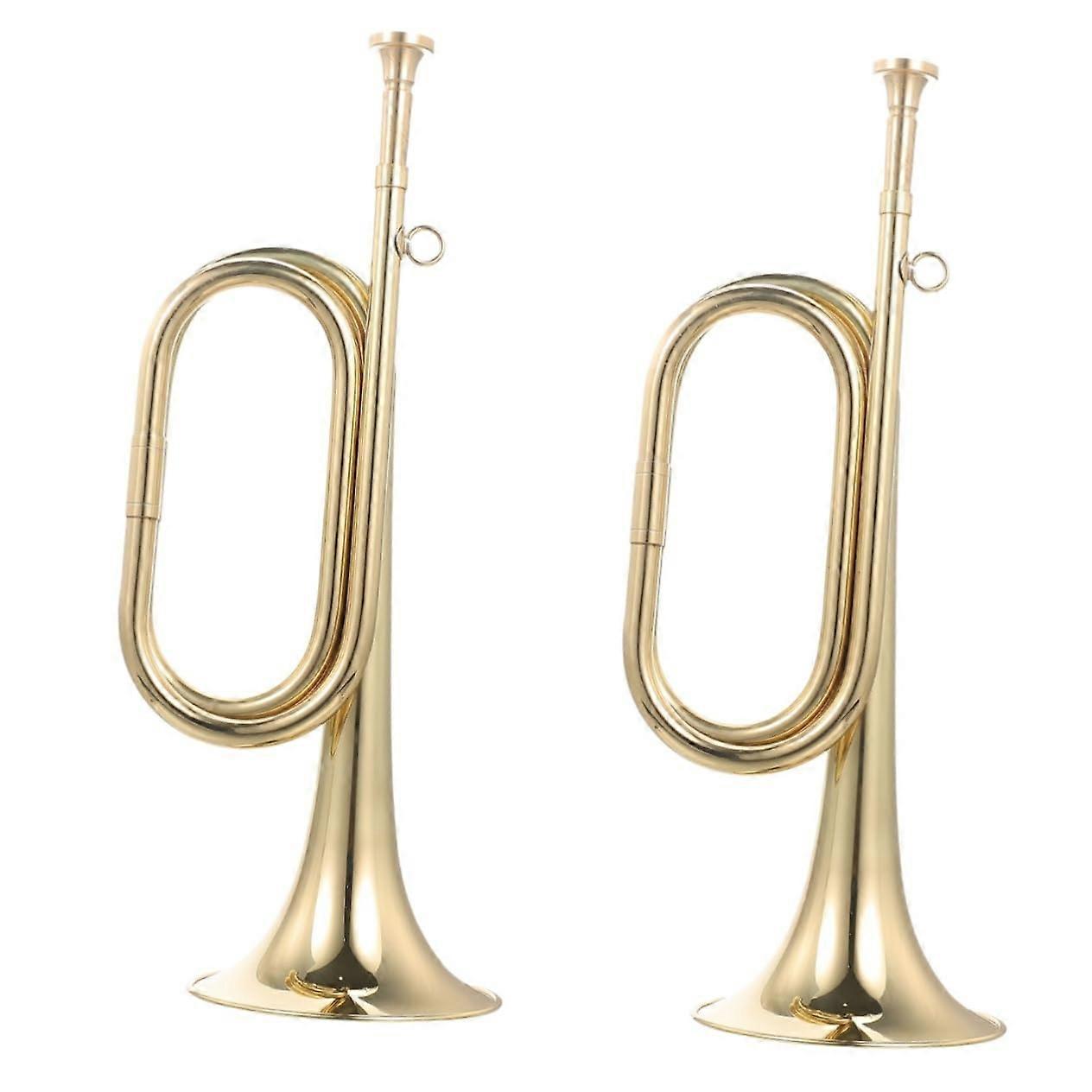 2pcs Professional Trumpet Bugle Easy to Play Ideal for All Ages Bugle for Taps