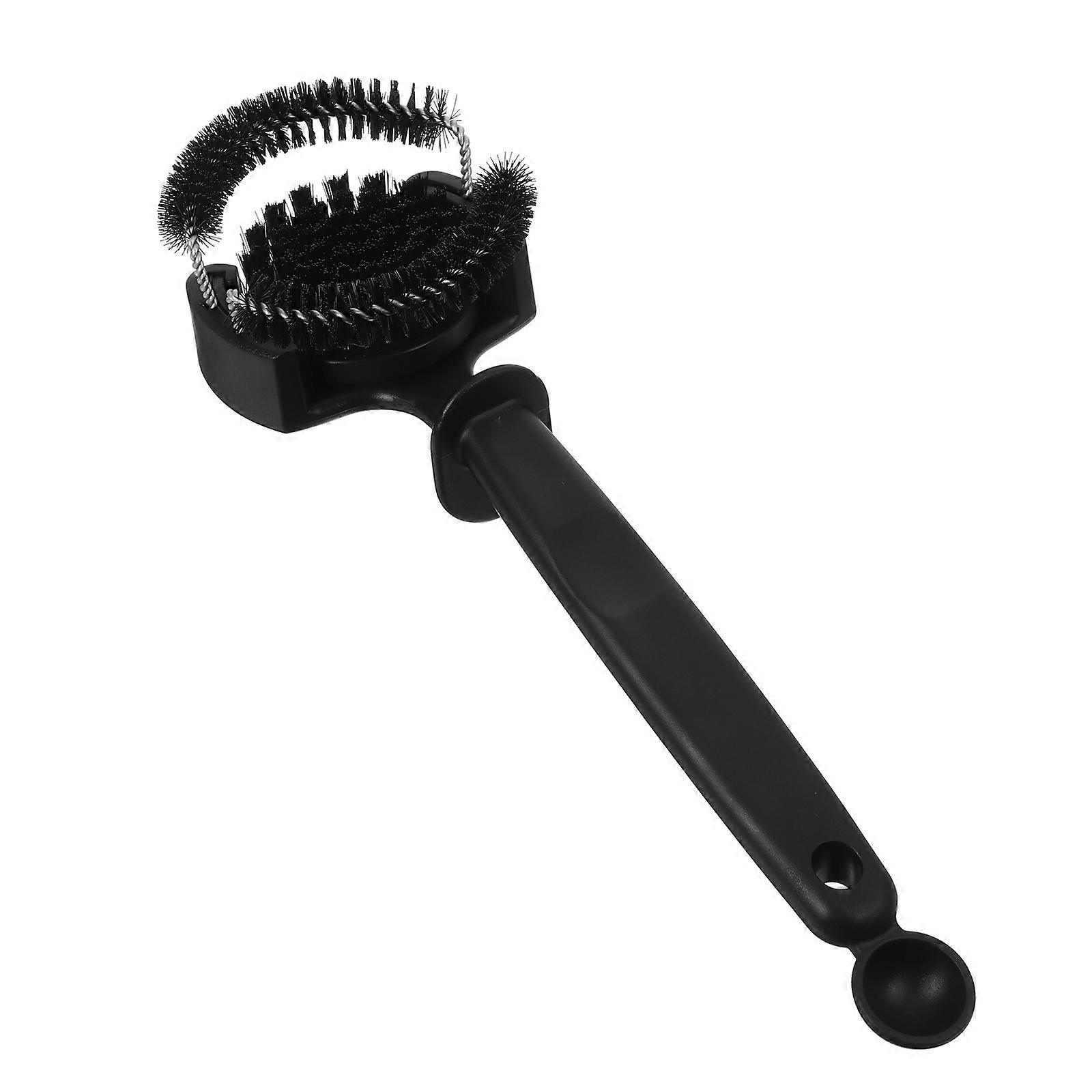 Detachable Bristles Coffee Machine Group Head Brush with Spoon – Espresso Machine Cleaner Brush for Daily Maintenance, Comfortable Handle, Damage