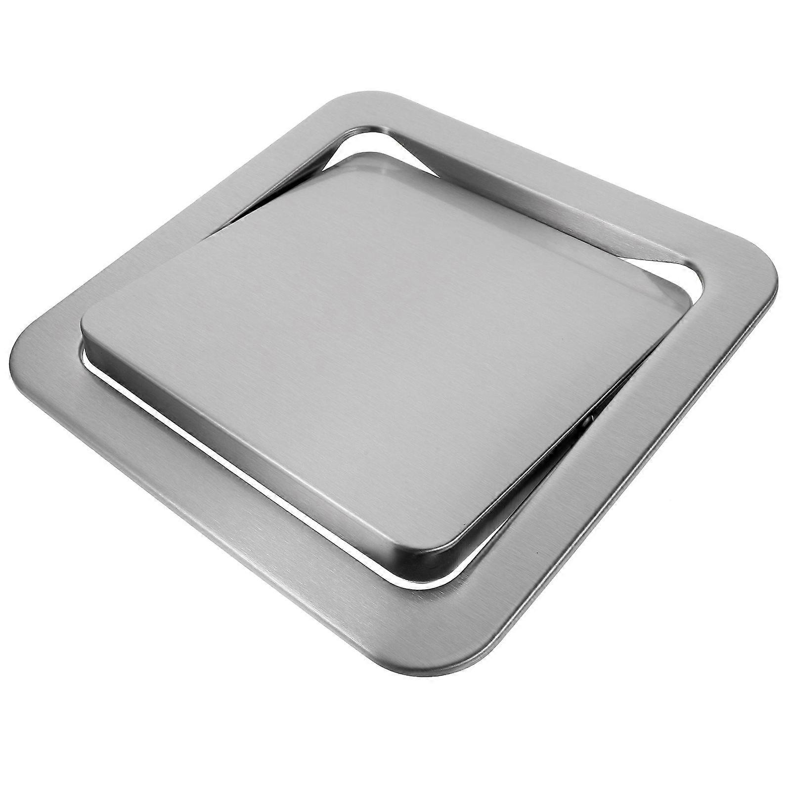Trash Container Lid with Functional Flap, Space-Saving, Multi-Purpose Usage