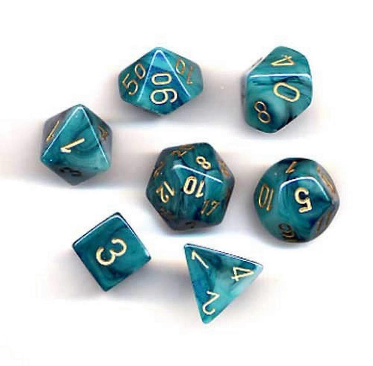 Chessex Chx27489 Dice-phantom Teal/gold Set