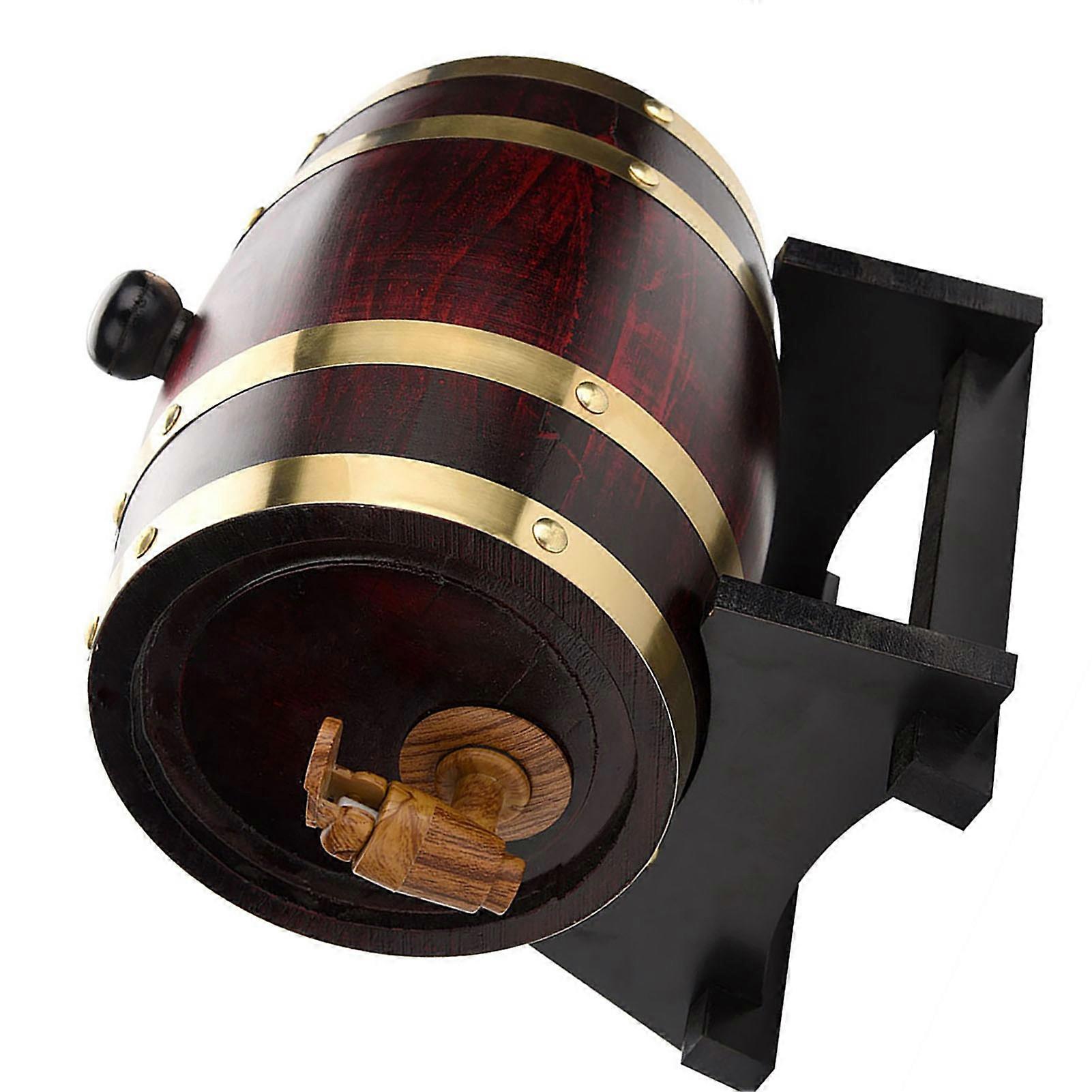Vintage Wood Oak Timber Wine Barrel for Beer Whiskey Rum Port 1.5L